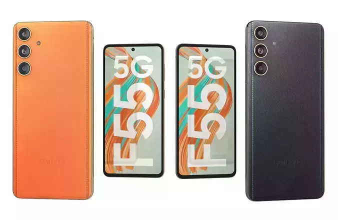 Samsung Galaxy F55 Raisin Black And Apricot Crush