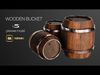  Wooden bucket Game Assets item3 3D model_1
