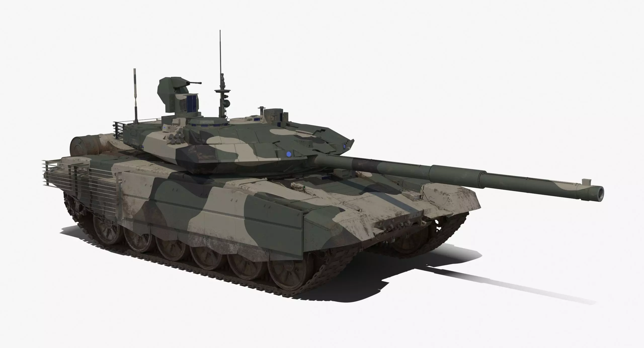 T-90 MS Regular Dirt Low-poly 3D model