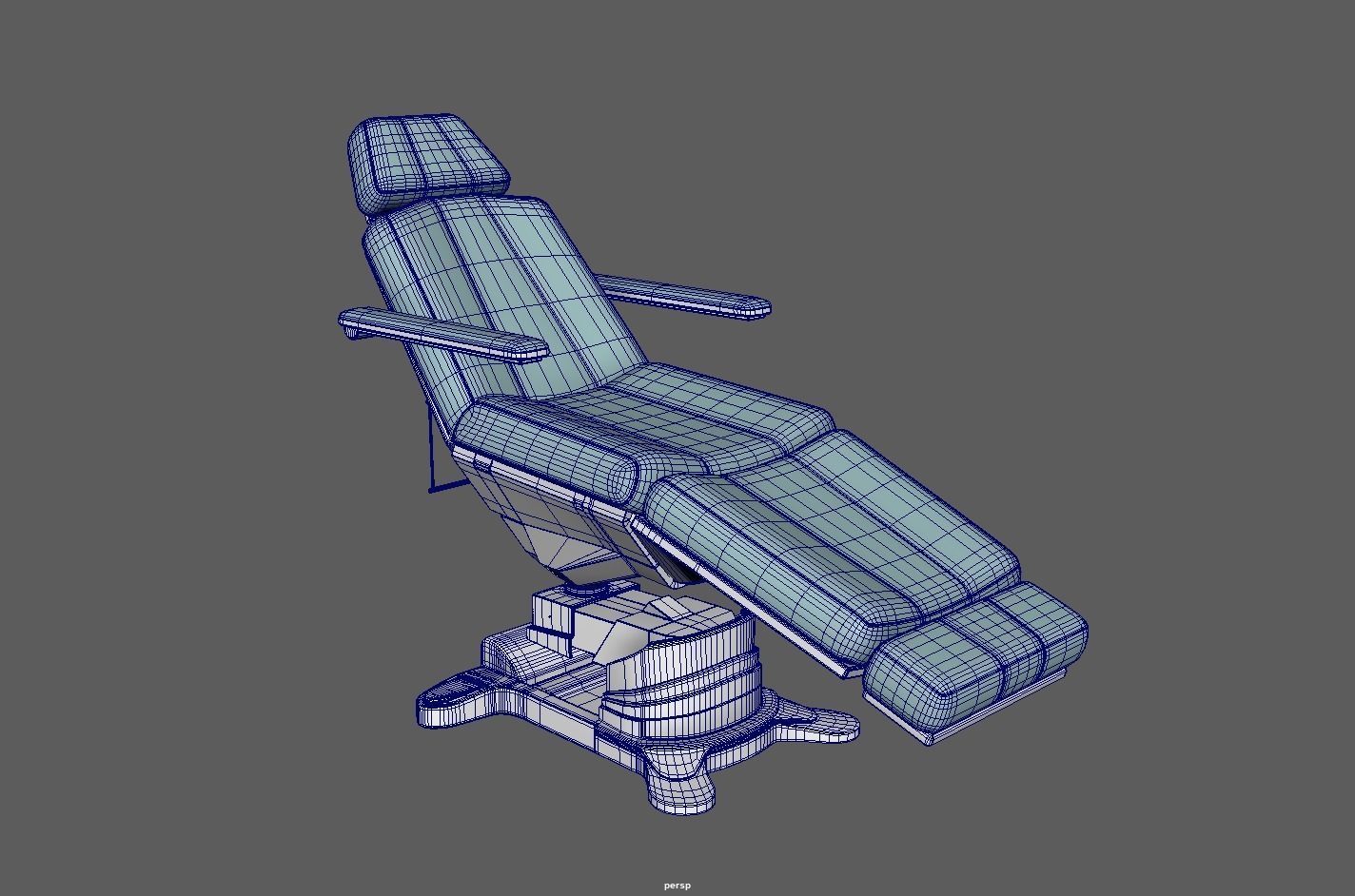 Electric Hydraulic Adjustable Chair Low-poly 3D model_8