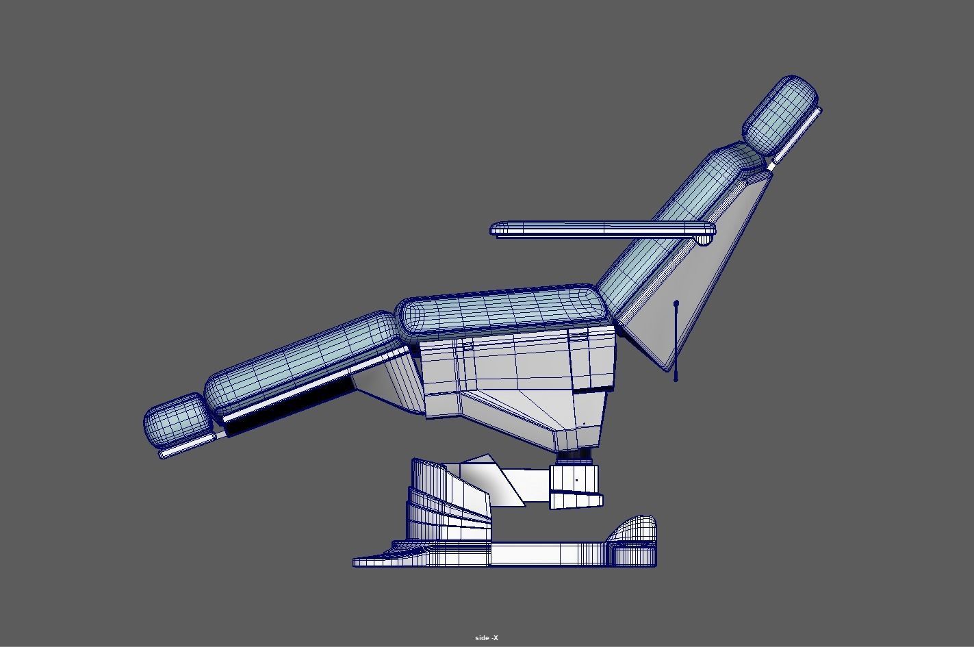 Electric Hydraulic Adjustable Chair Low-poly 3D model_17