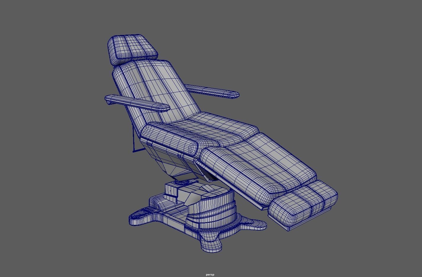 Electric Hydraulic Adjustable Chair Low-poly 3D model_9