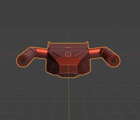 Low-poly -spaceship Free low-poly 3D model_2