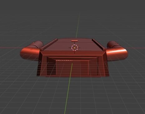Low-poly -spaceship Free low-poly 3D model_5