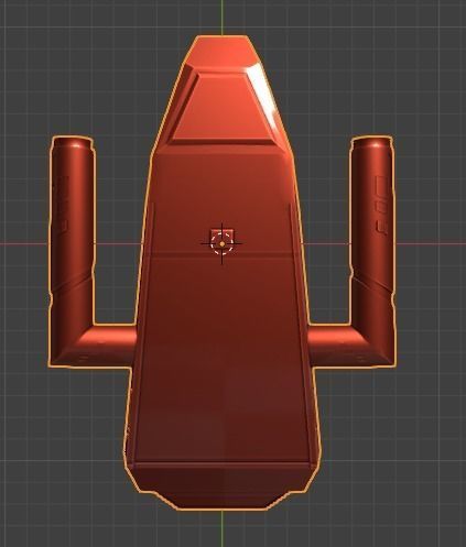 Low-poly -spaceship Free low-poly 3D model_4