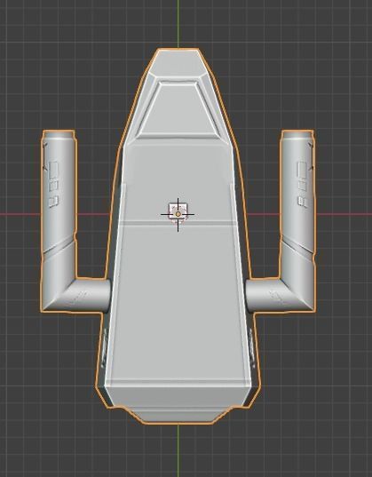 Low-poly -spaceship Free low-poly 3D model_1