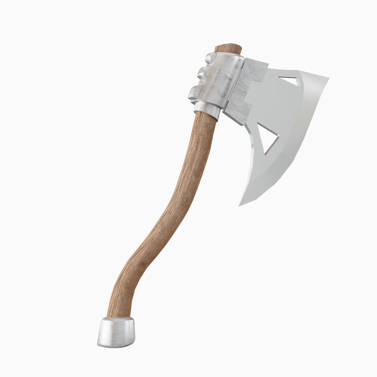 Fantasy Medieval Axe Low-poly 3D model_9