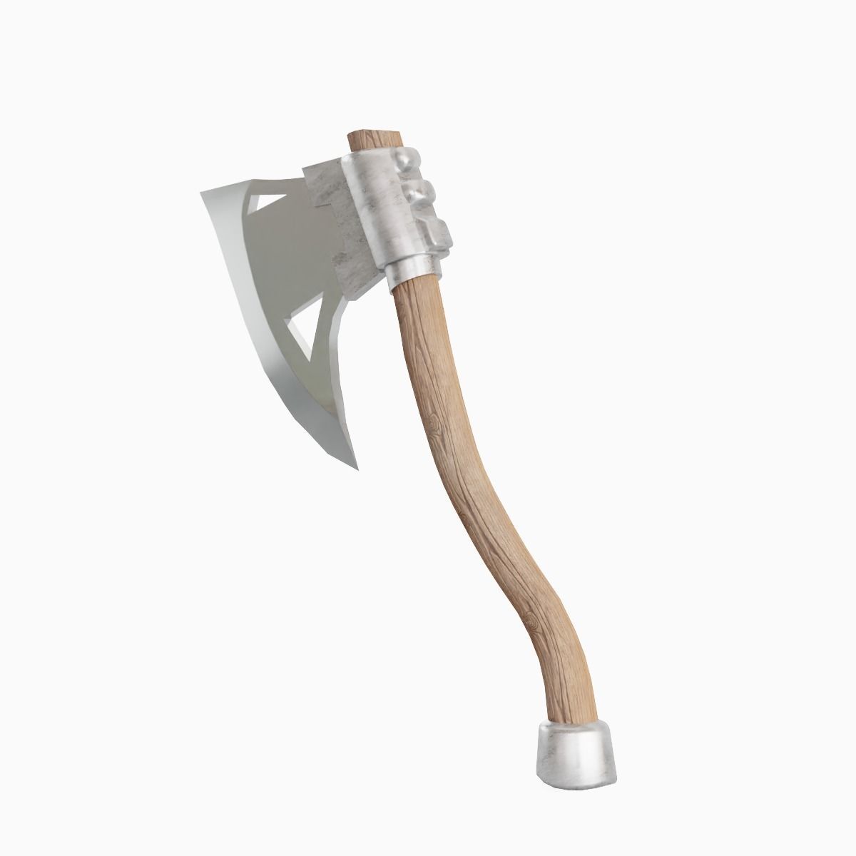 Fantasy Medieval Axe Low-poly 3D model_2