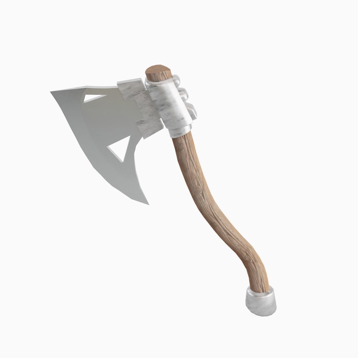 Fantasy Medieval Axe Low-poly 3D model_3