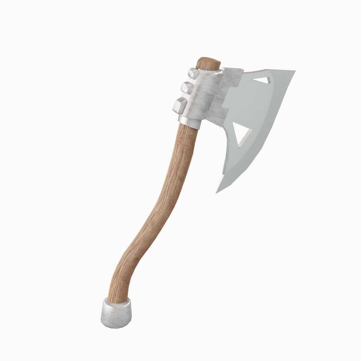 Fantasy Medieval Axe Low-poly 3D model_8