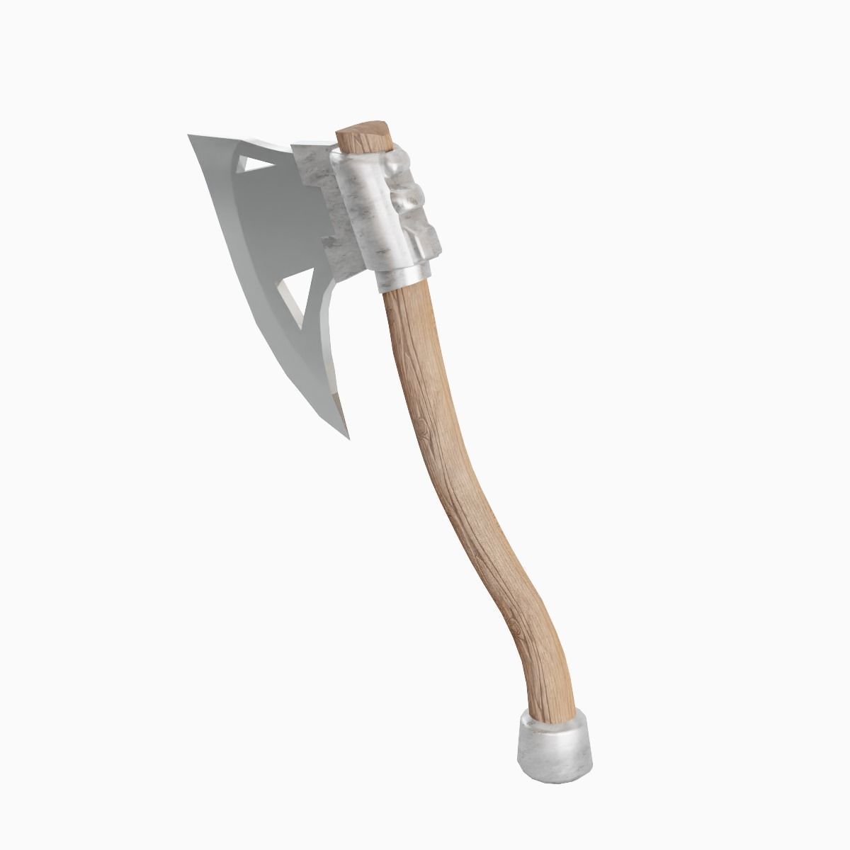 Fantasy Medieval Axe Low-poly 3D model_5