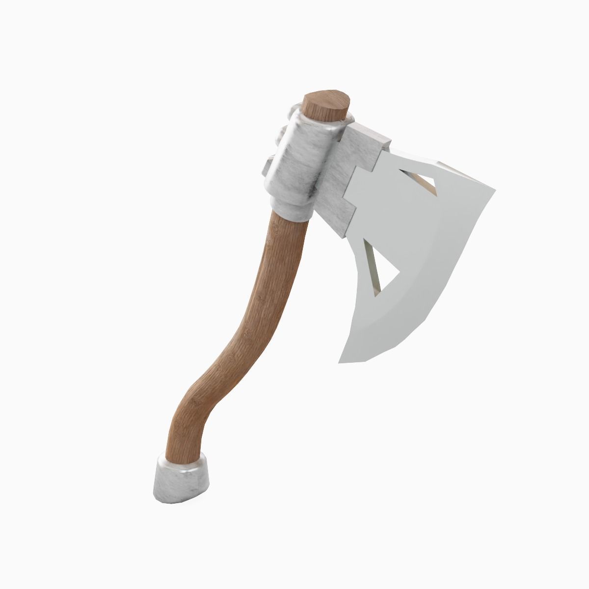Fantasy Medieval Axe Low-poly 3D model_6