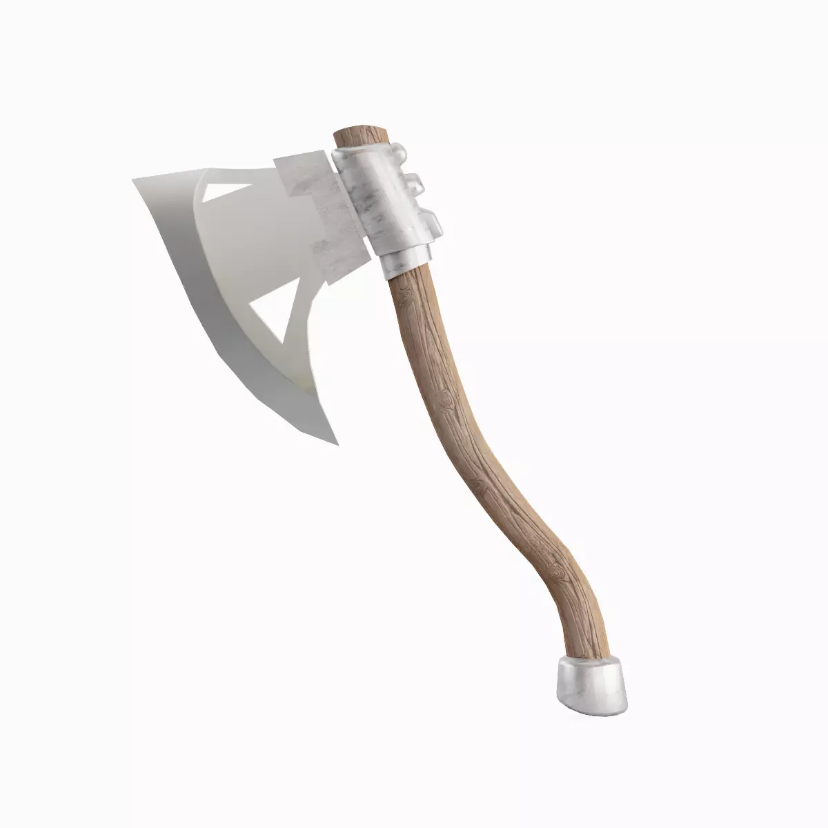 Fantasy Medieval Axe Low-poly 3D model_0