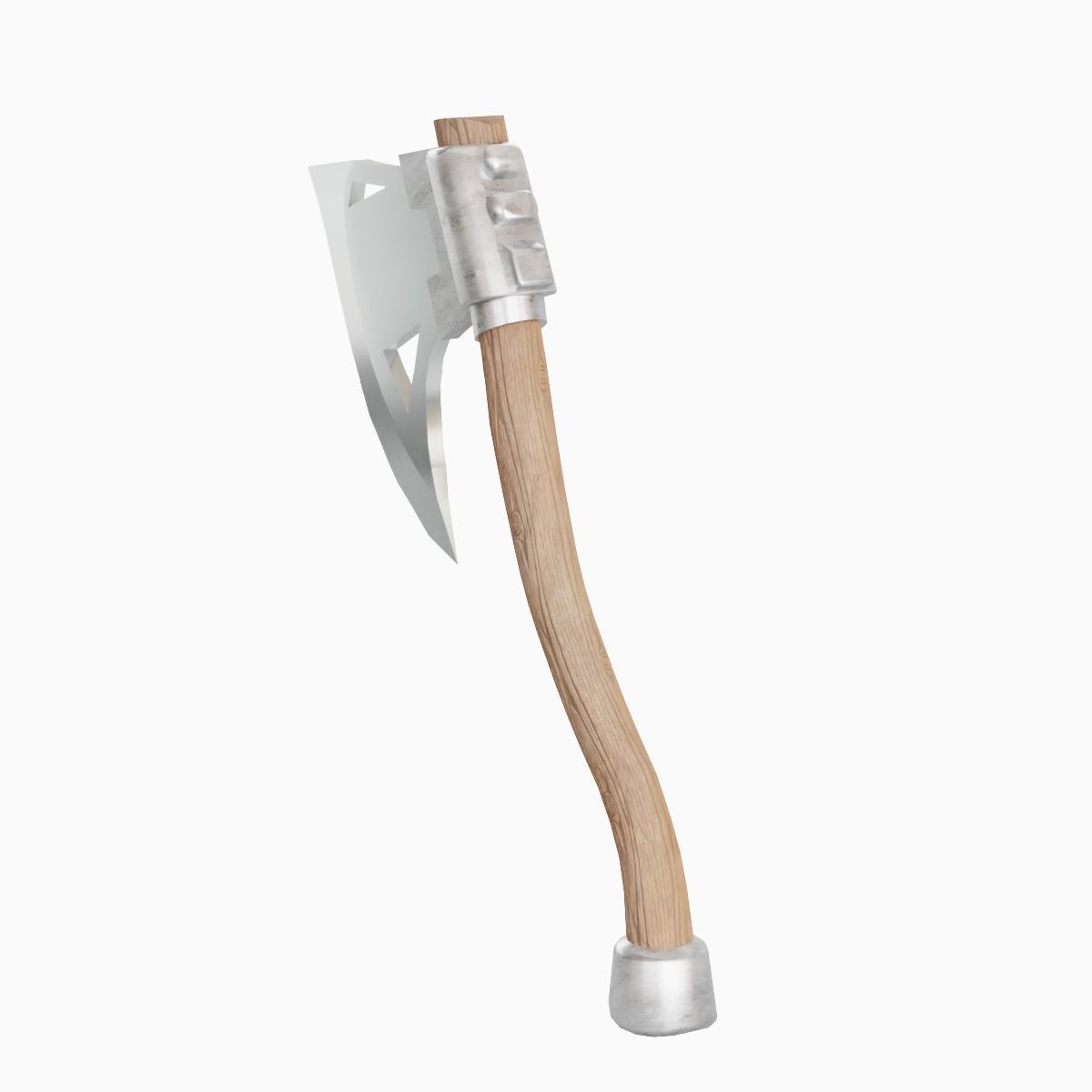 Fantasy Medieval Axe Low-poly 3D model_10