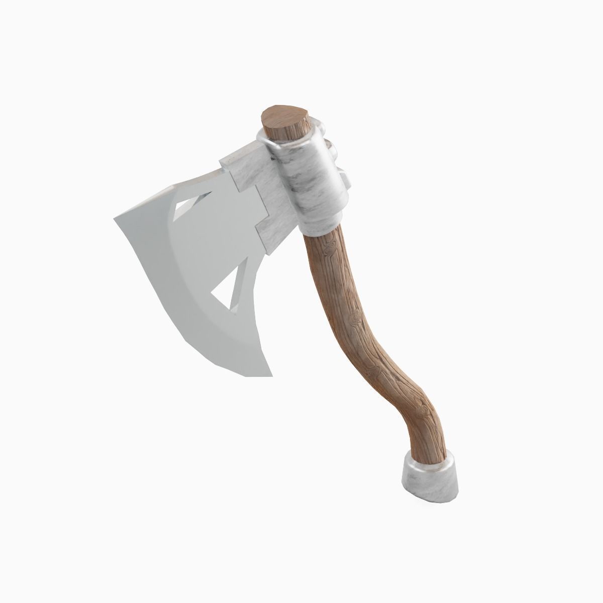Fantasy Medieval Axe Low-poly 3D model_4