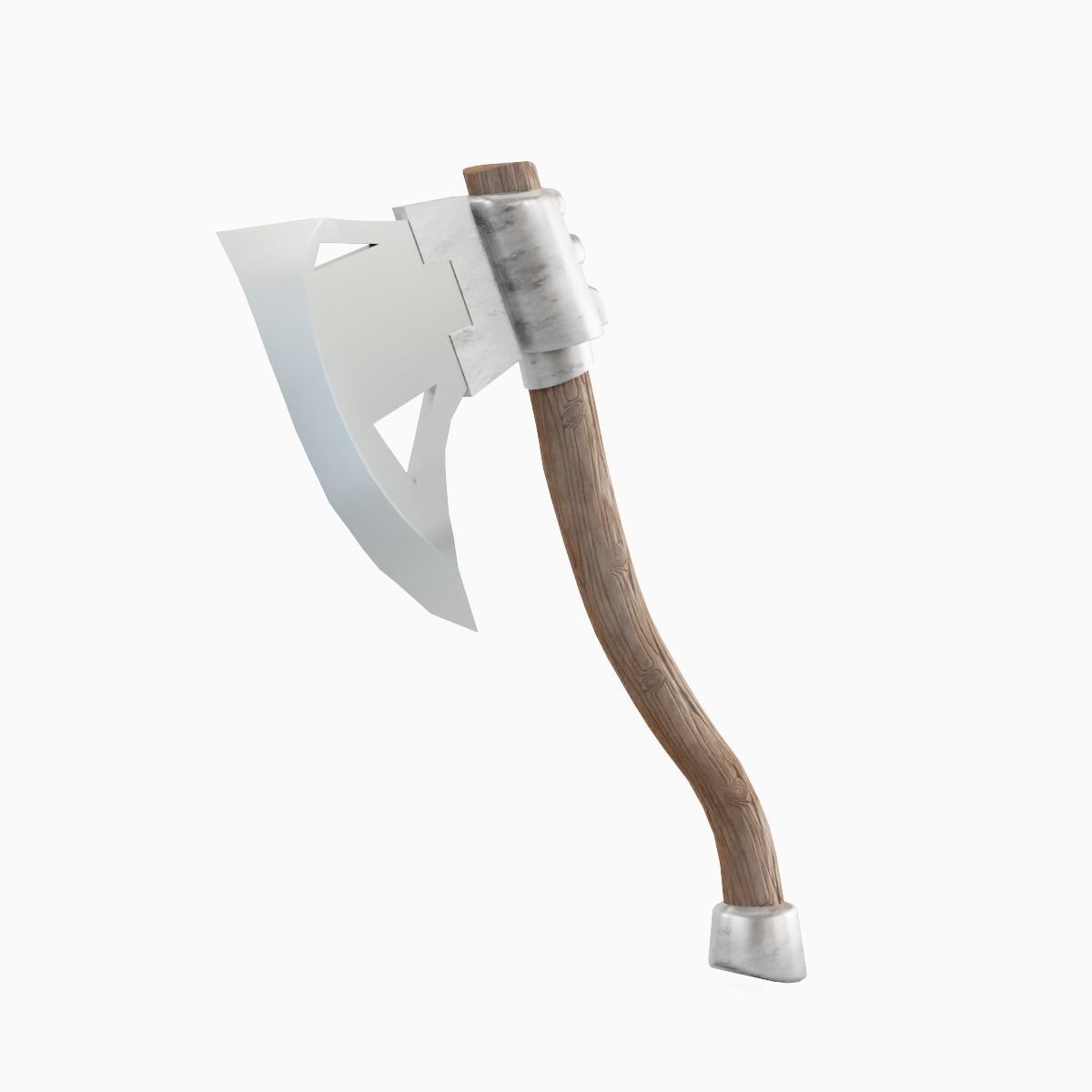 Fantasy Medieval Axe Low-poly 3D model_1