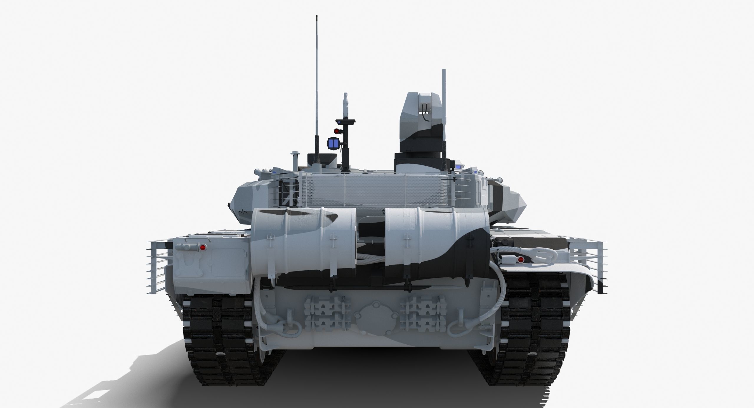 T-90 MS Winter Clean Low-poly 3D model_8