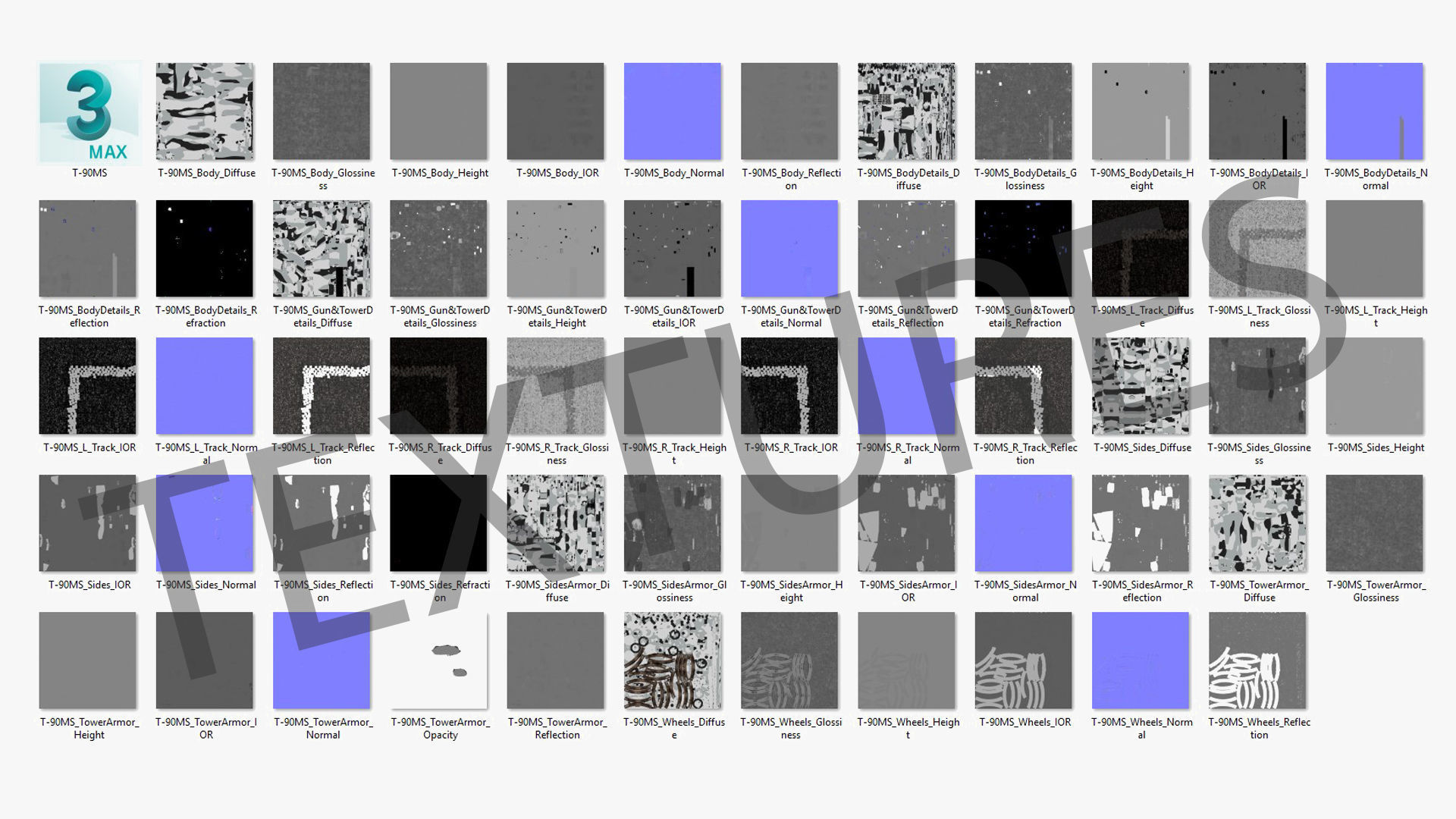 T-90 MS Winter Clean Low-poly 3D model_38