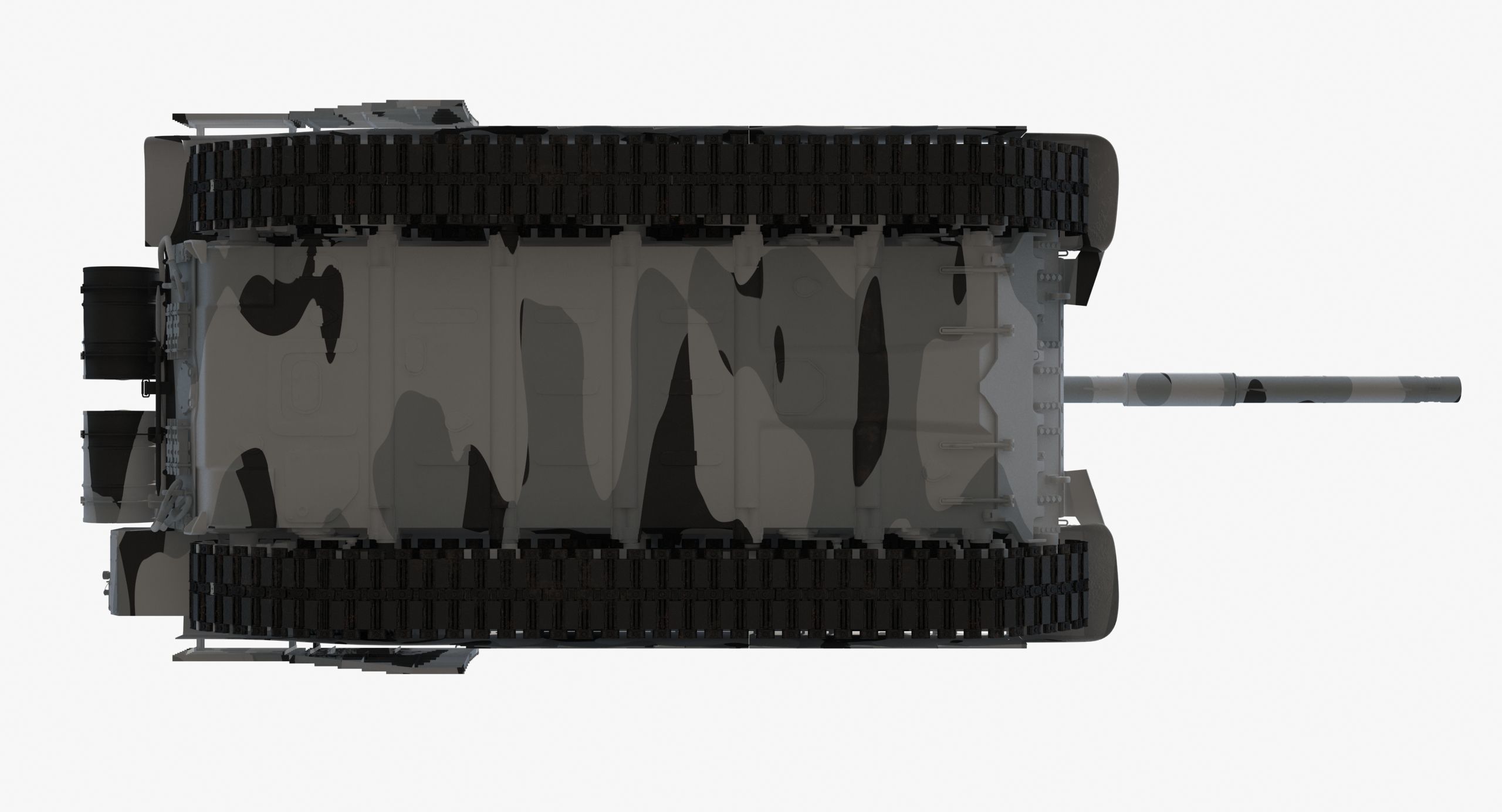 T-90 MS Winter Clean Low-poly 3D model_6