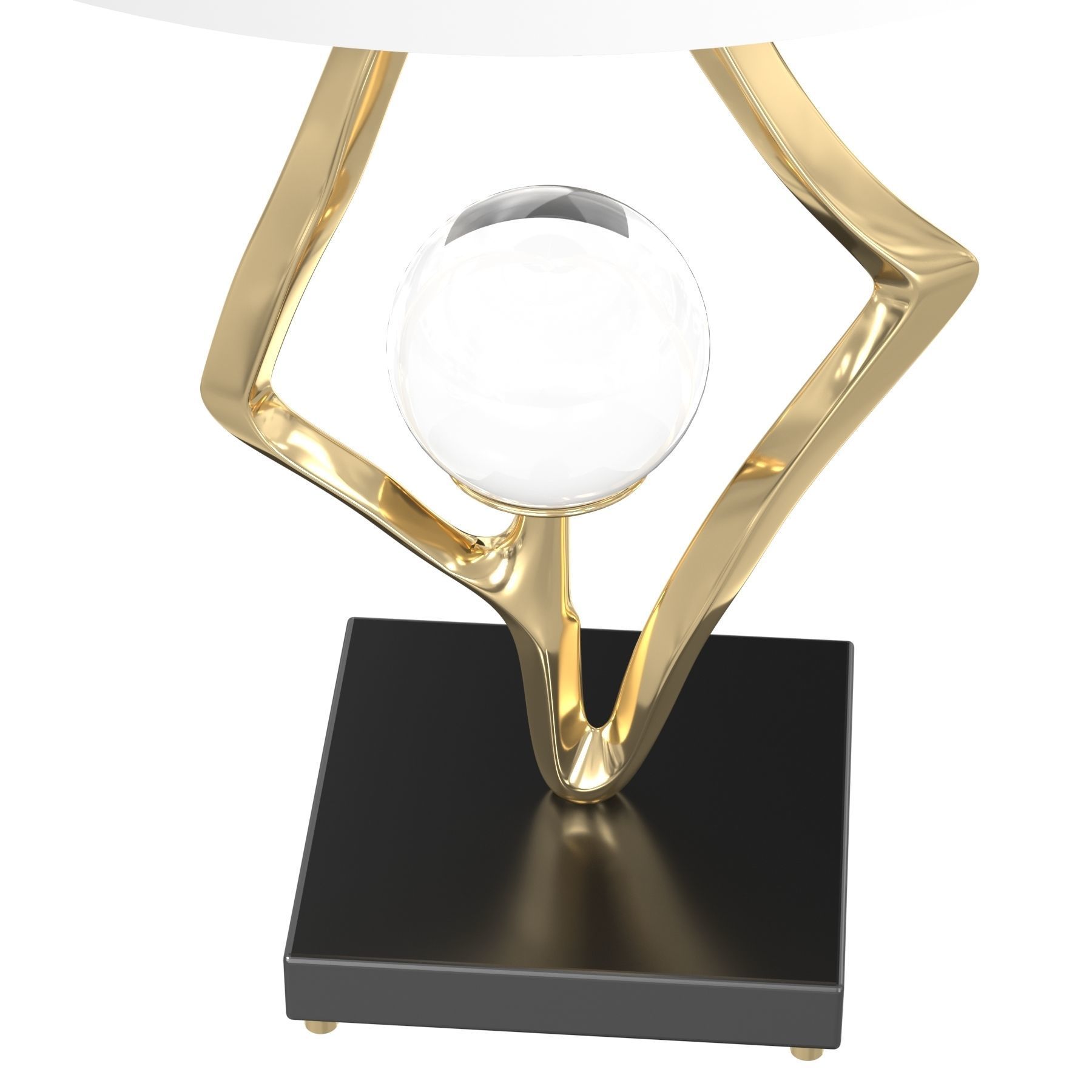 Abstract Lamp Crystal Sphere Brass By Global Views 3D model_4