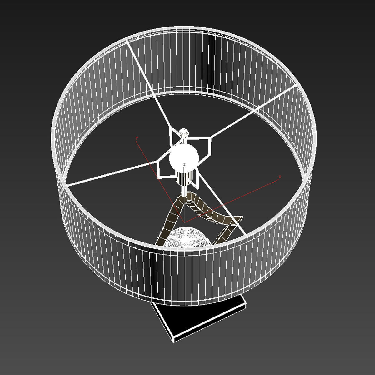 Abstract Lamp Crystal Sphere Brass By Global Views 3D model_7