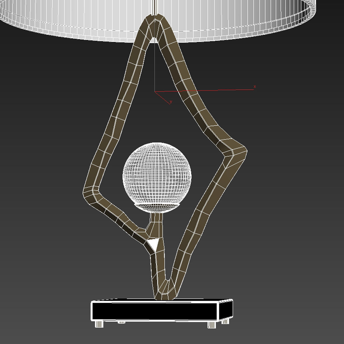 Abstract Lamp Crystal Sphere Brass By Global Views 3D model_6