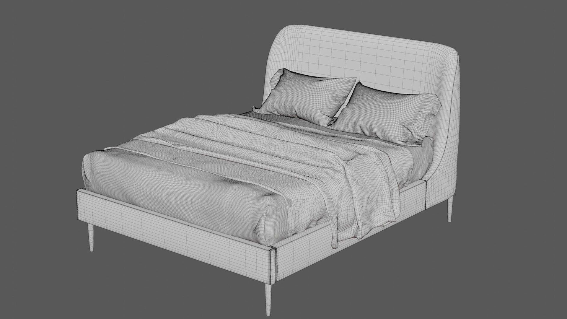 Karsyn Upholstered Bed 3D model_6