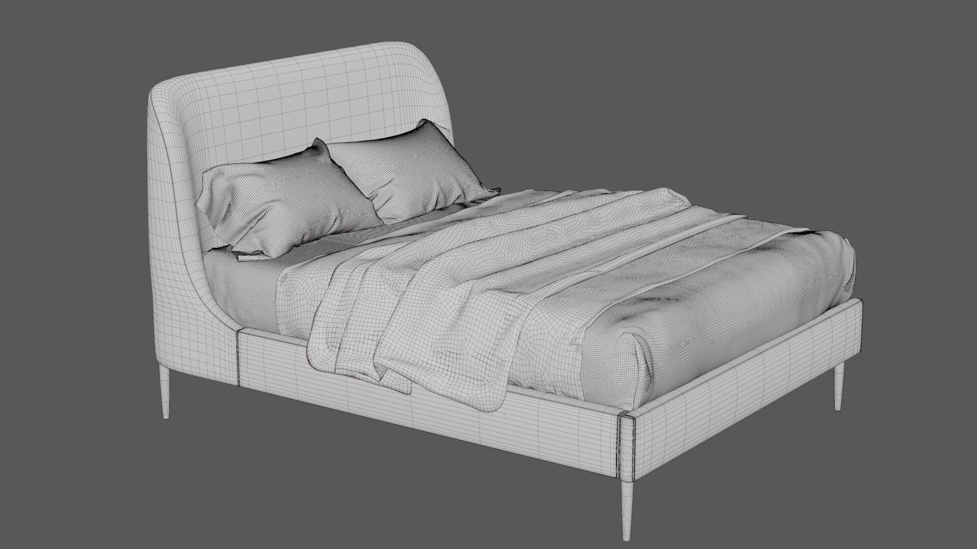 Karsyn Upholstered Bed 3D model_5