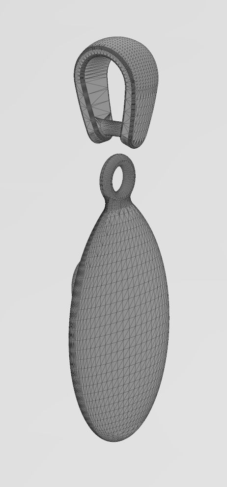 Tooth teardrop almond pendant charm 3D print model_15