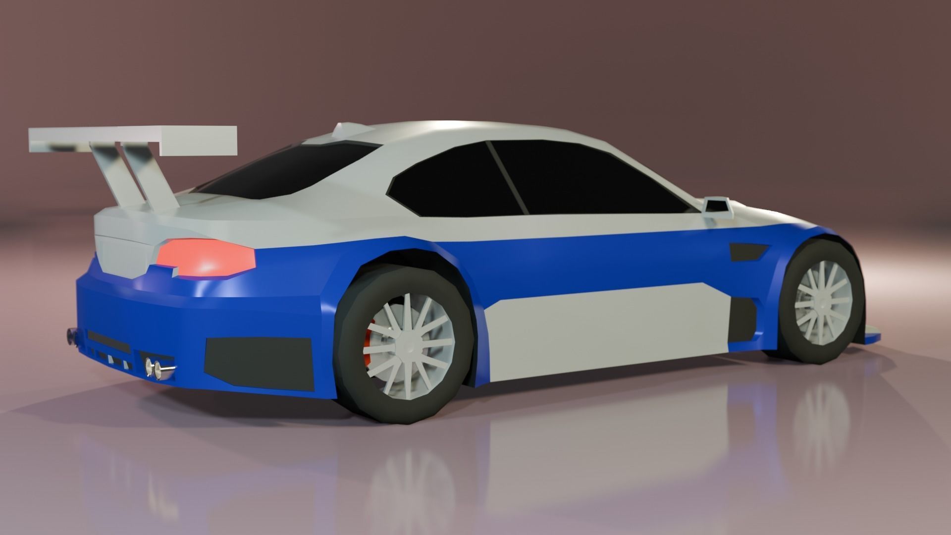 Low Poly Gameready BMW M3 E46 Low-poly 3D model_1