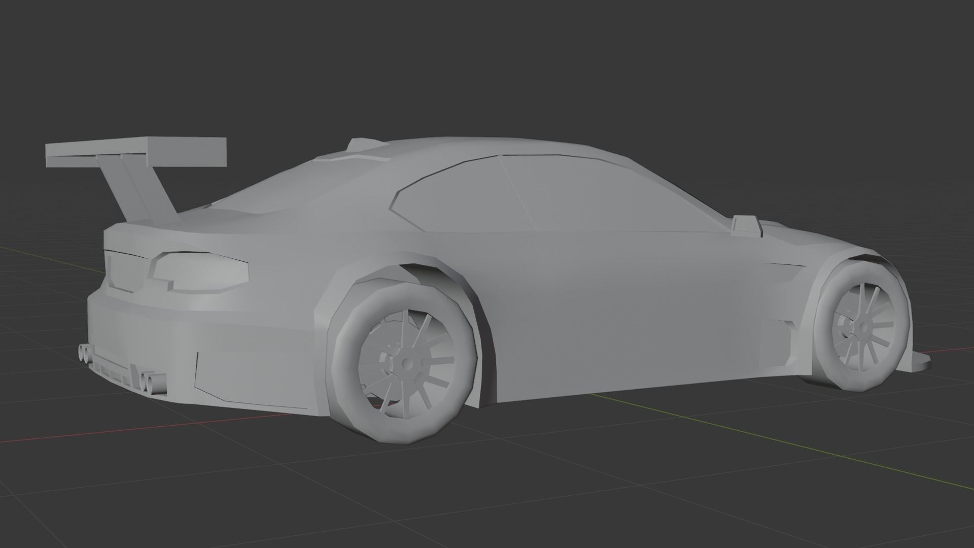 Low Poly Gameready BMW M3 E46 Low-poly 3D model_16