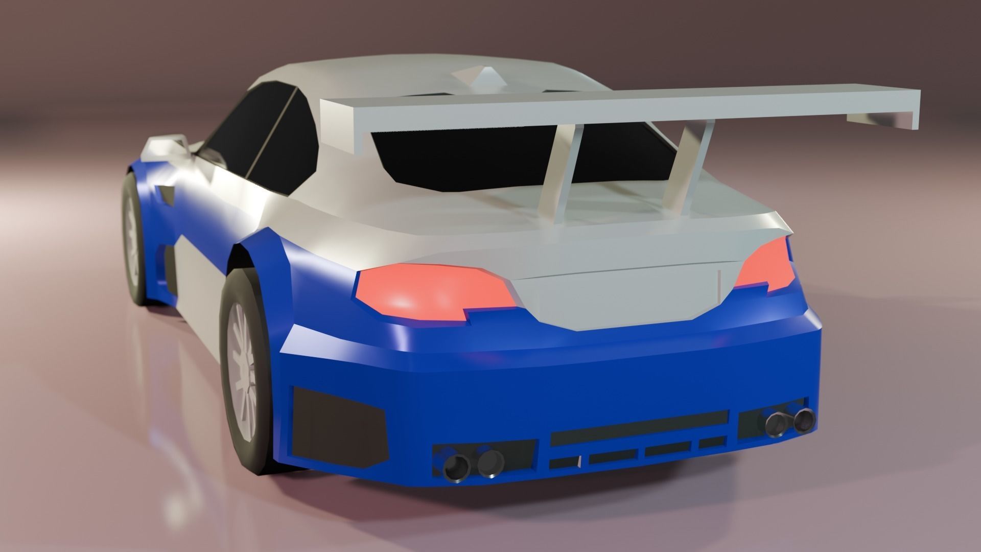 Low Poly Gameready BMW M3 E46 Low-poly 3D model_8