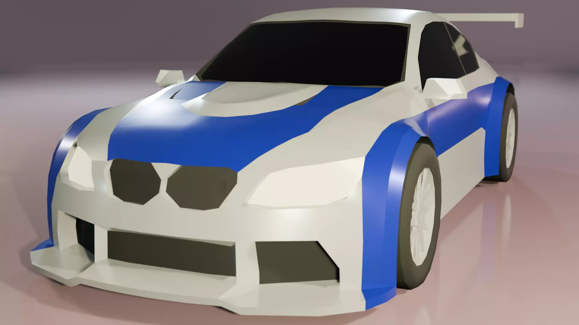 Low Poly Gameready BMW M3 E46 Low-poly 3D model_0