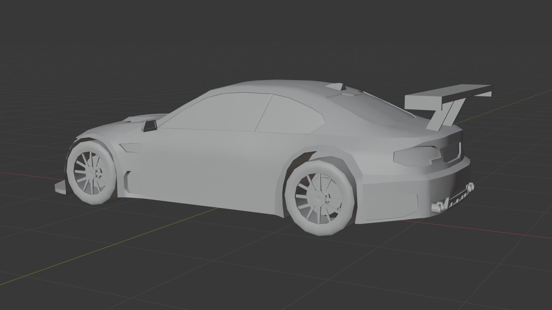Low Poly Gameready BMW M3 E46 Low-poly 3D model_17