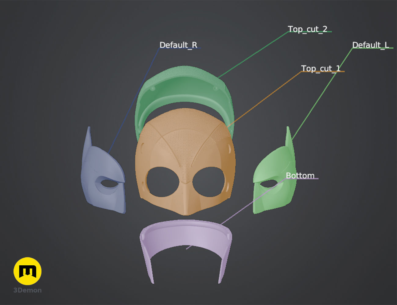Wolverine Helmet X-men 3D print model_4