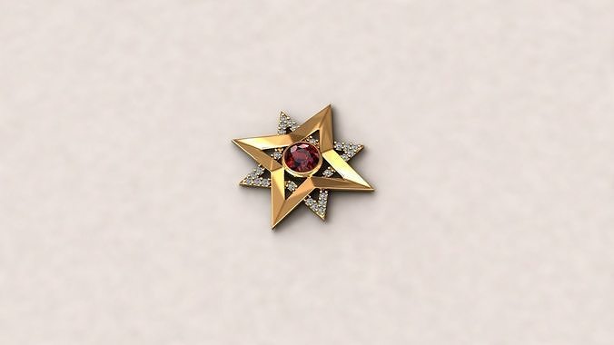 Star Pendant Free 3D print model