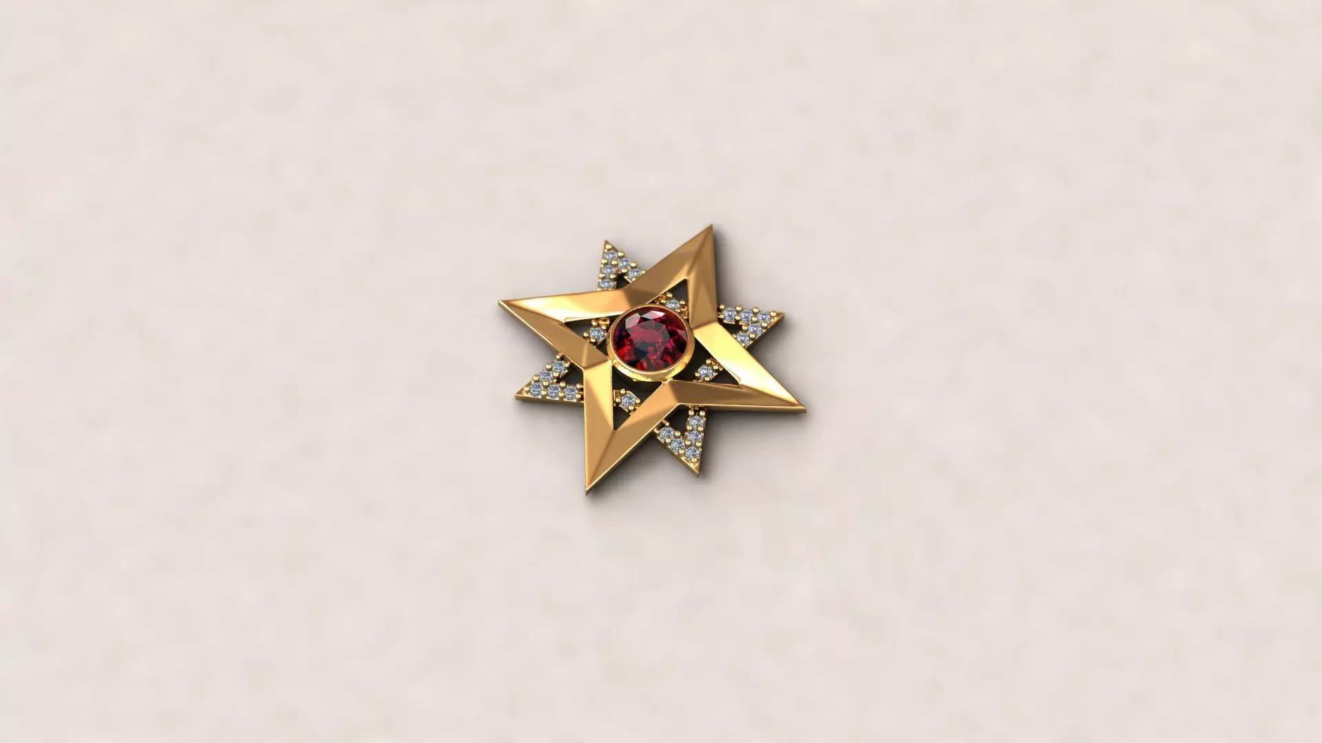 Star Pendant Free 3D print model