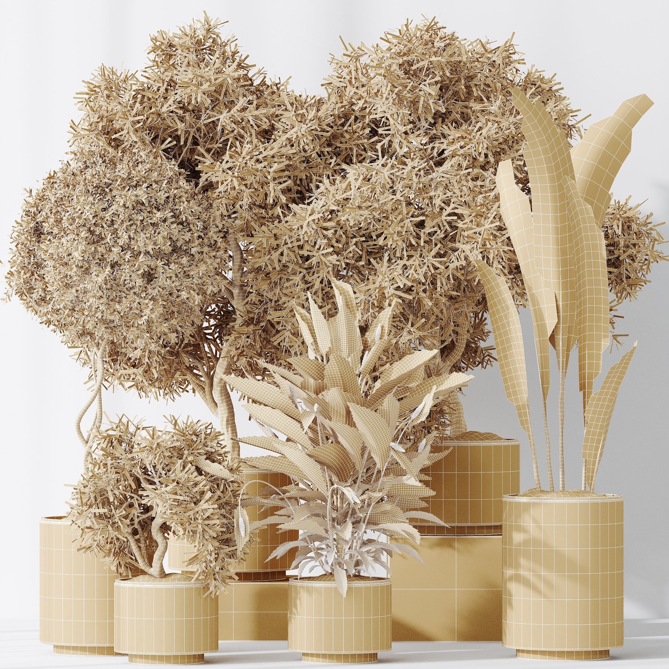 12 Different SETS of Plant Indoor SET VOL148 3D Model Collection_45