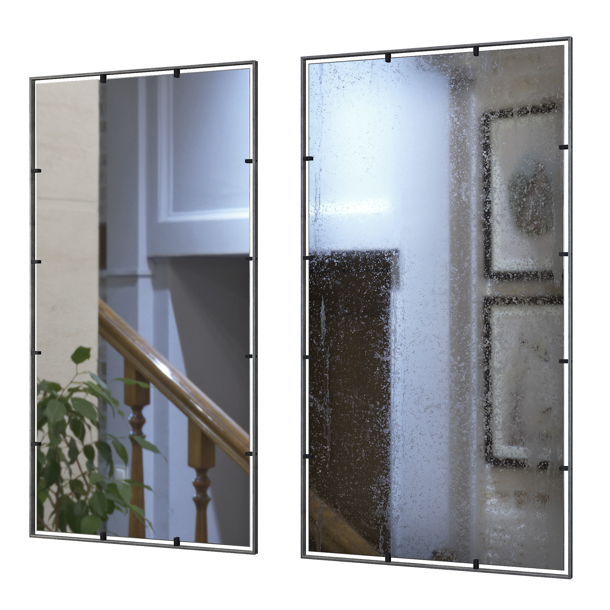 Niccolo Floating Floor Mirror 3D model_1