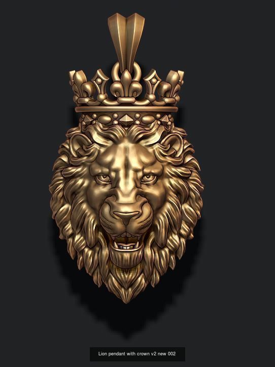 Lion pendants pack 3D Model Collection_2