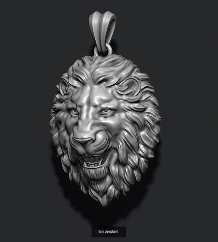 Lion pendants pack 3D Model Collection