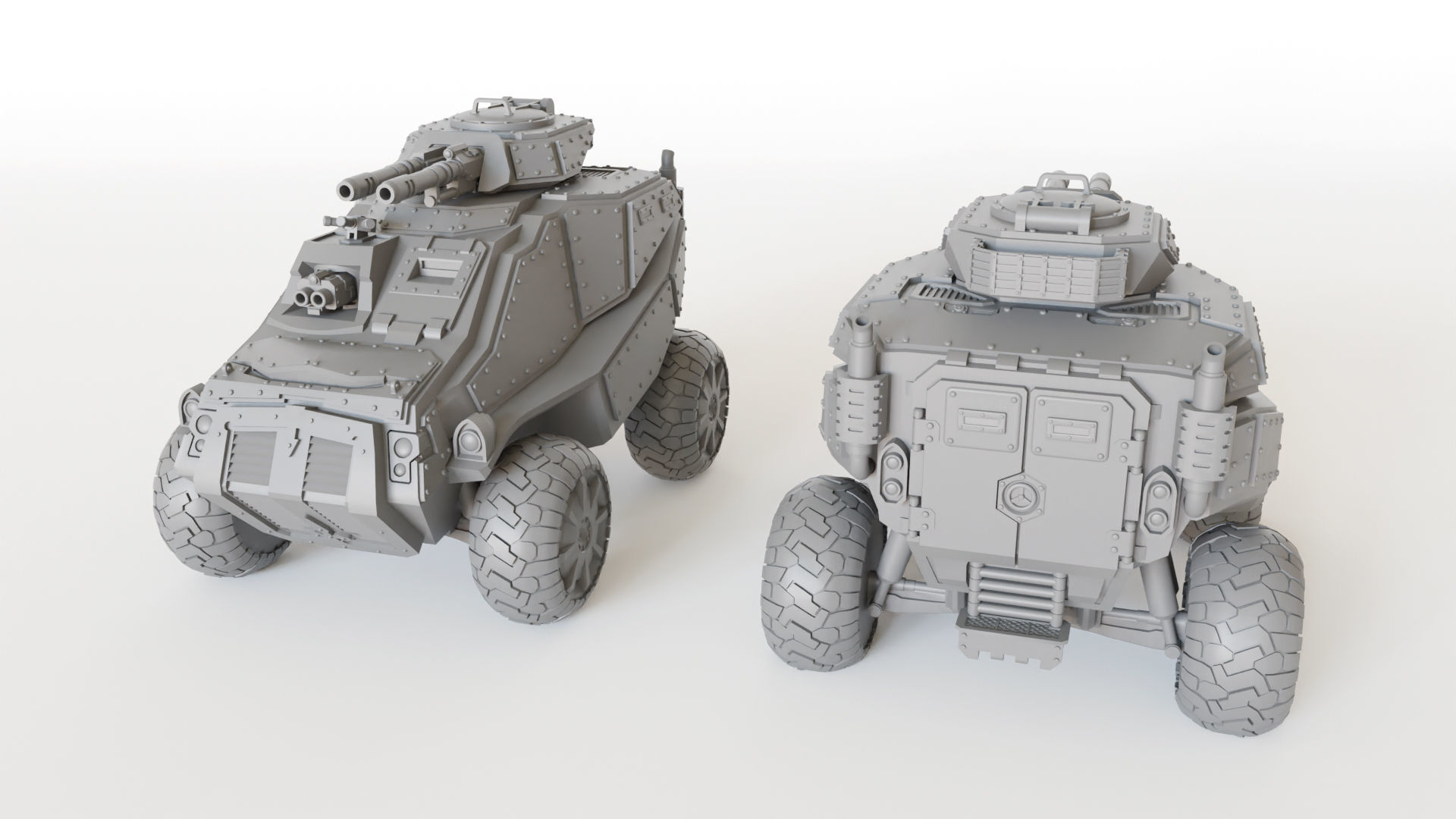 Sci fi Gothic Storm Vehicle 3D print model_5