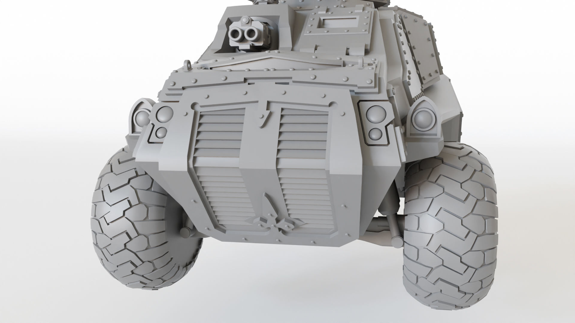 Sci fi Gothic Storm Vehicle 3D print model_8