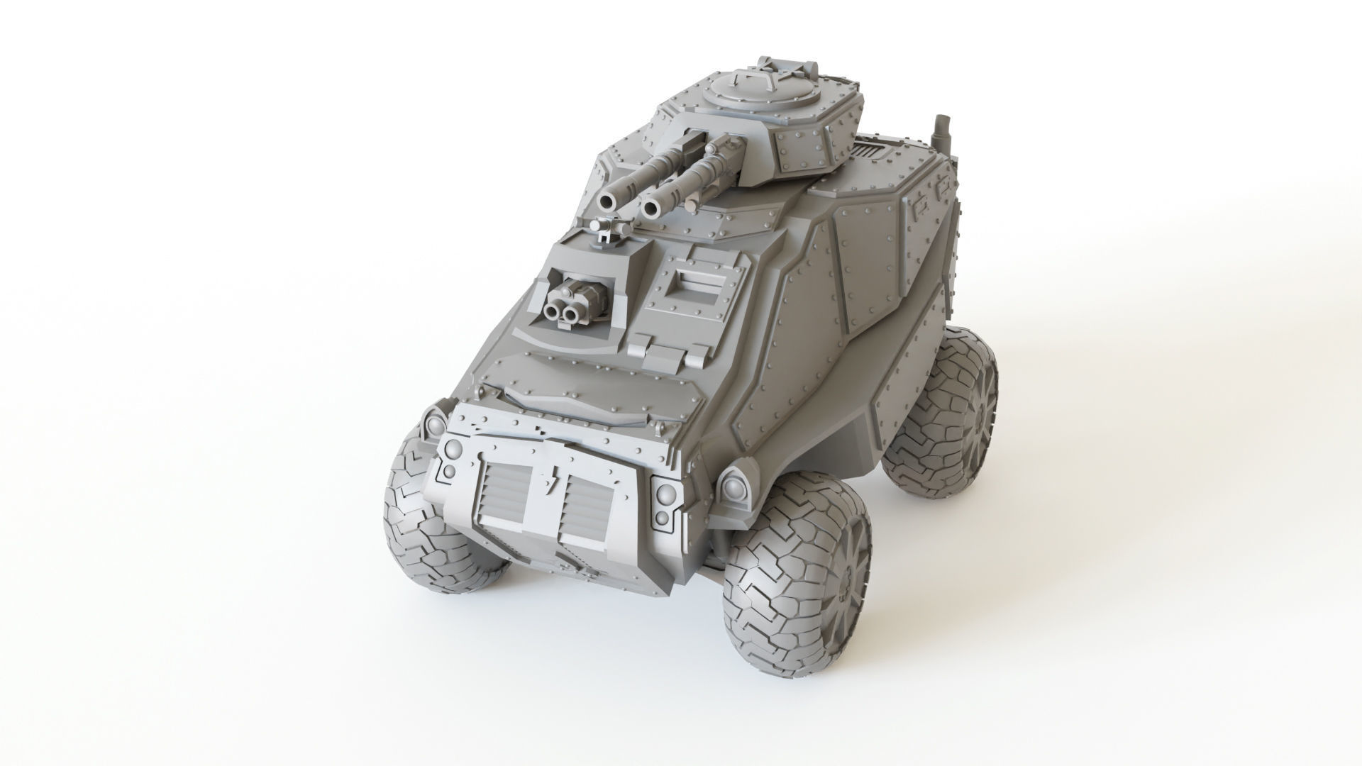 Sci fi Gothic Storm Vehicle 3D print model_15