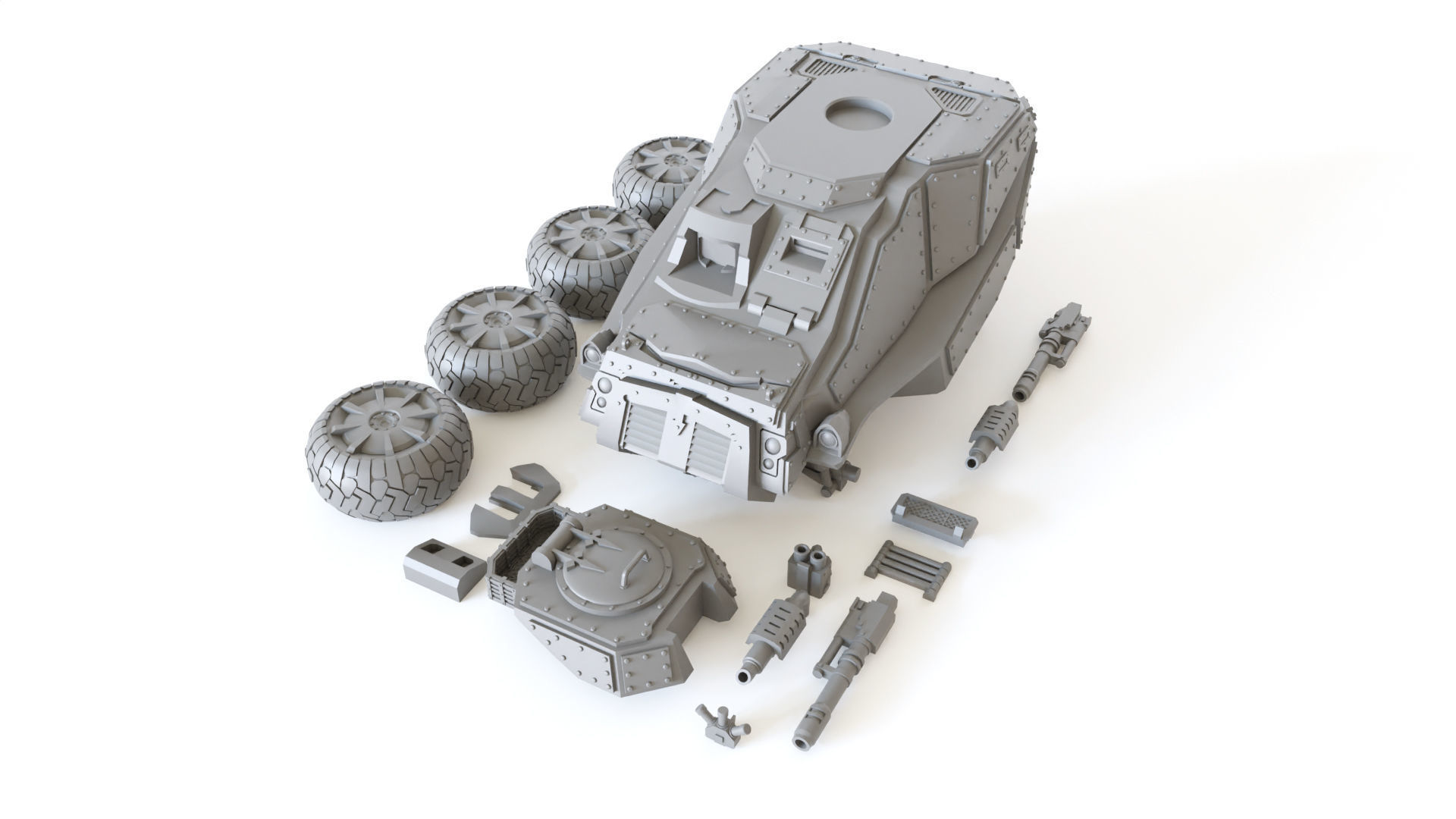 Sci fi Gothic Storm Vehicle 3D print model_1