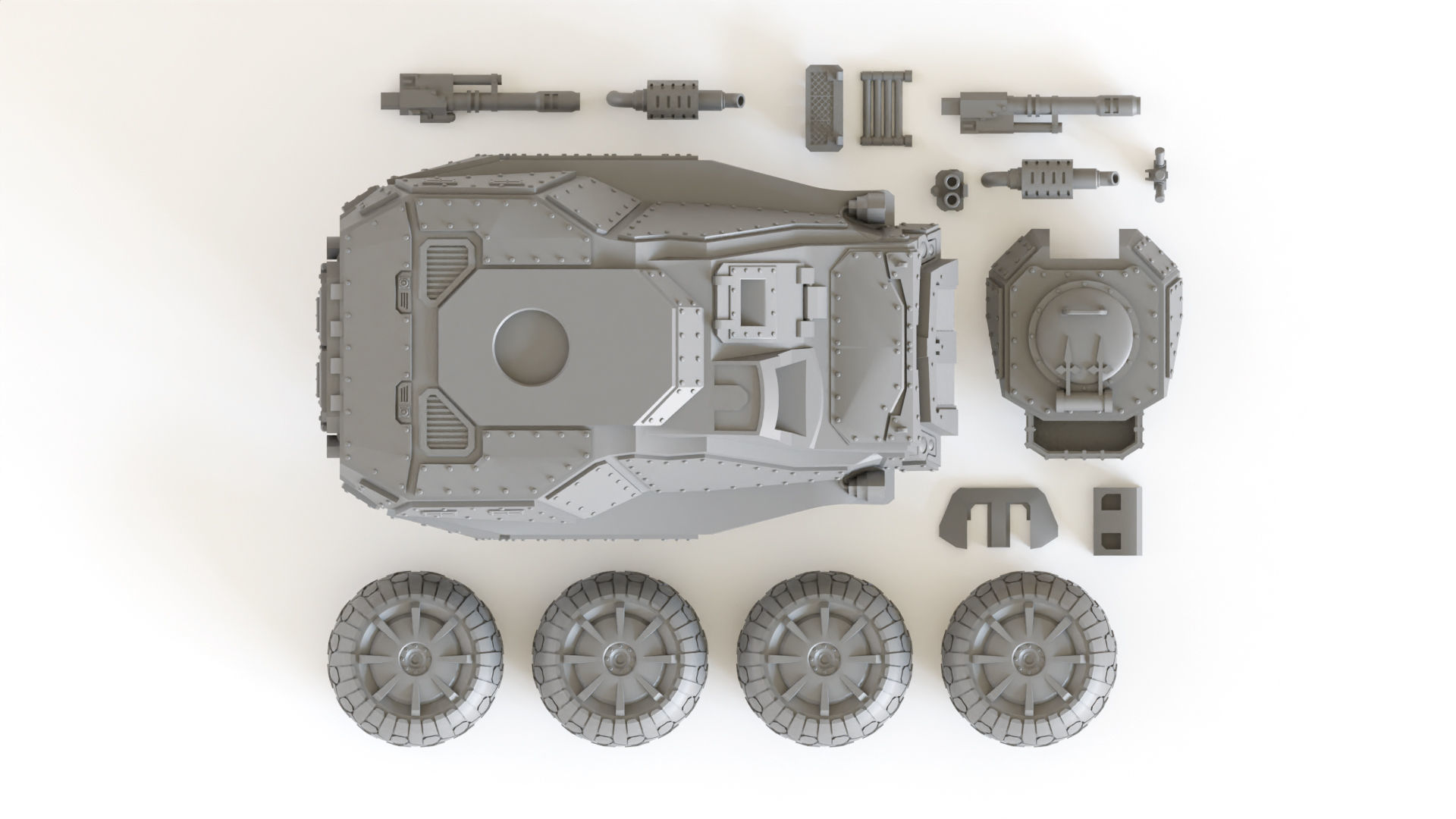 Sci fi Gothic Storm Vehicle 3D print model_3