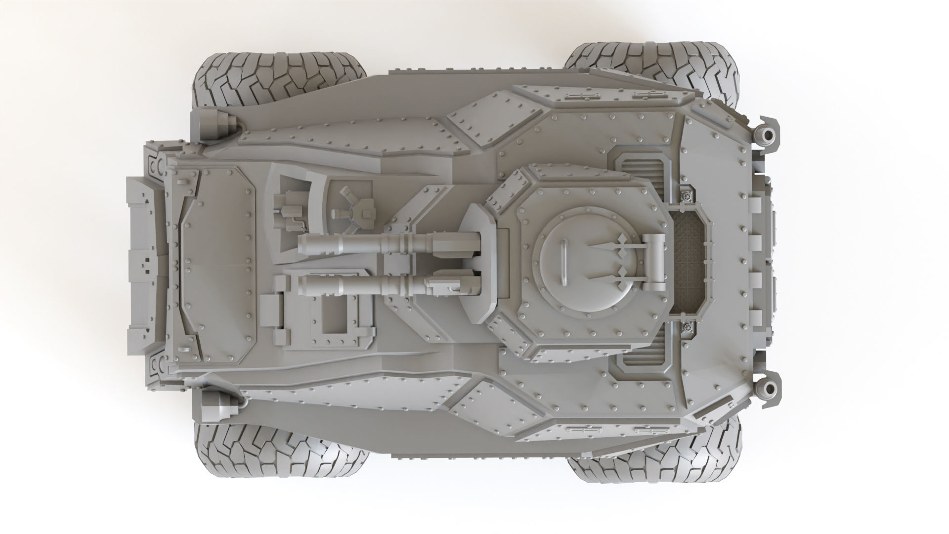 Sci fi Gothic Storm Vehicle 3D print model_17