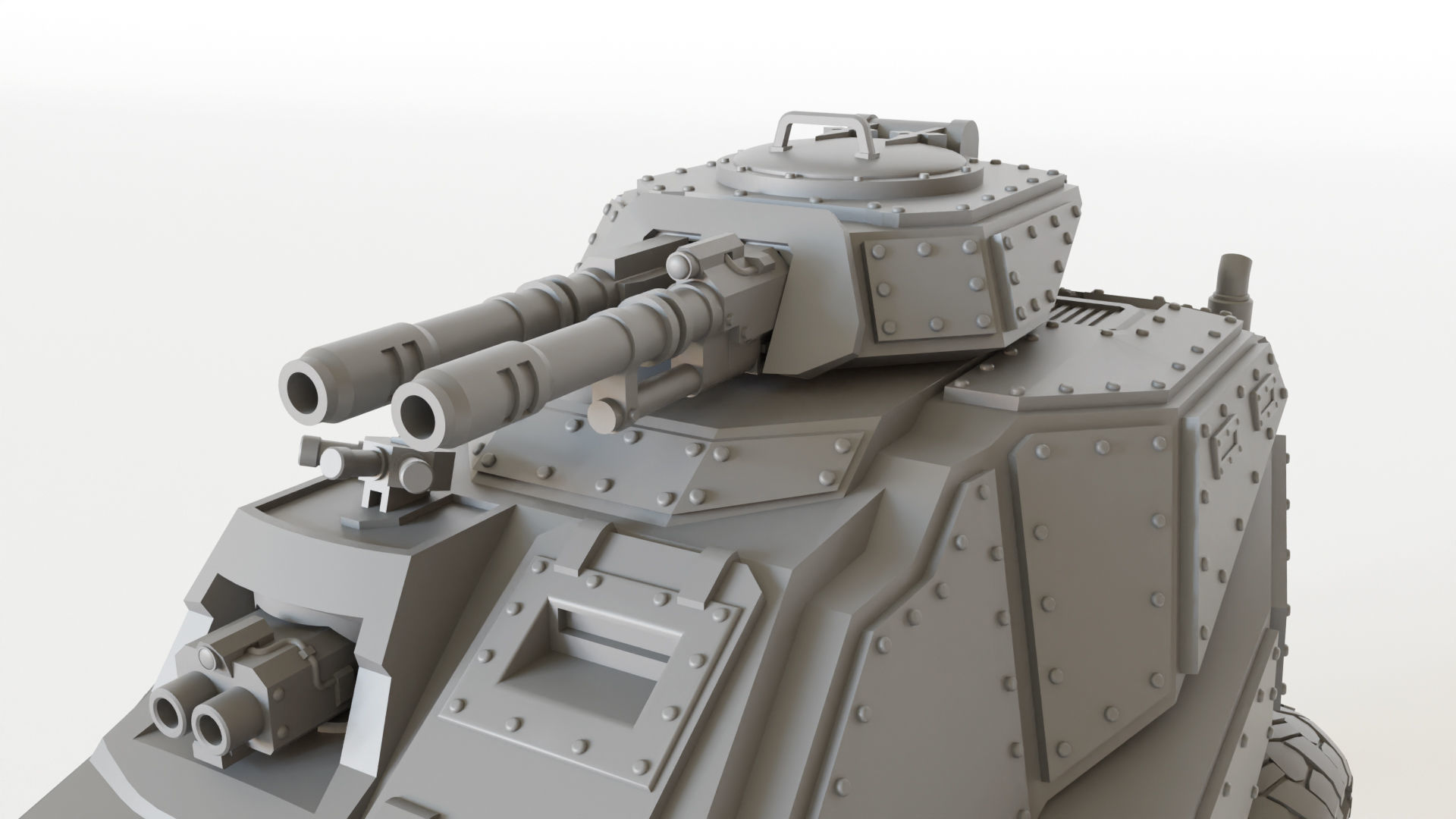 Sci fi Gothic Storm Vehicle 3D print model_10