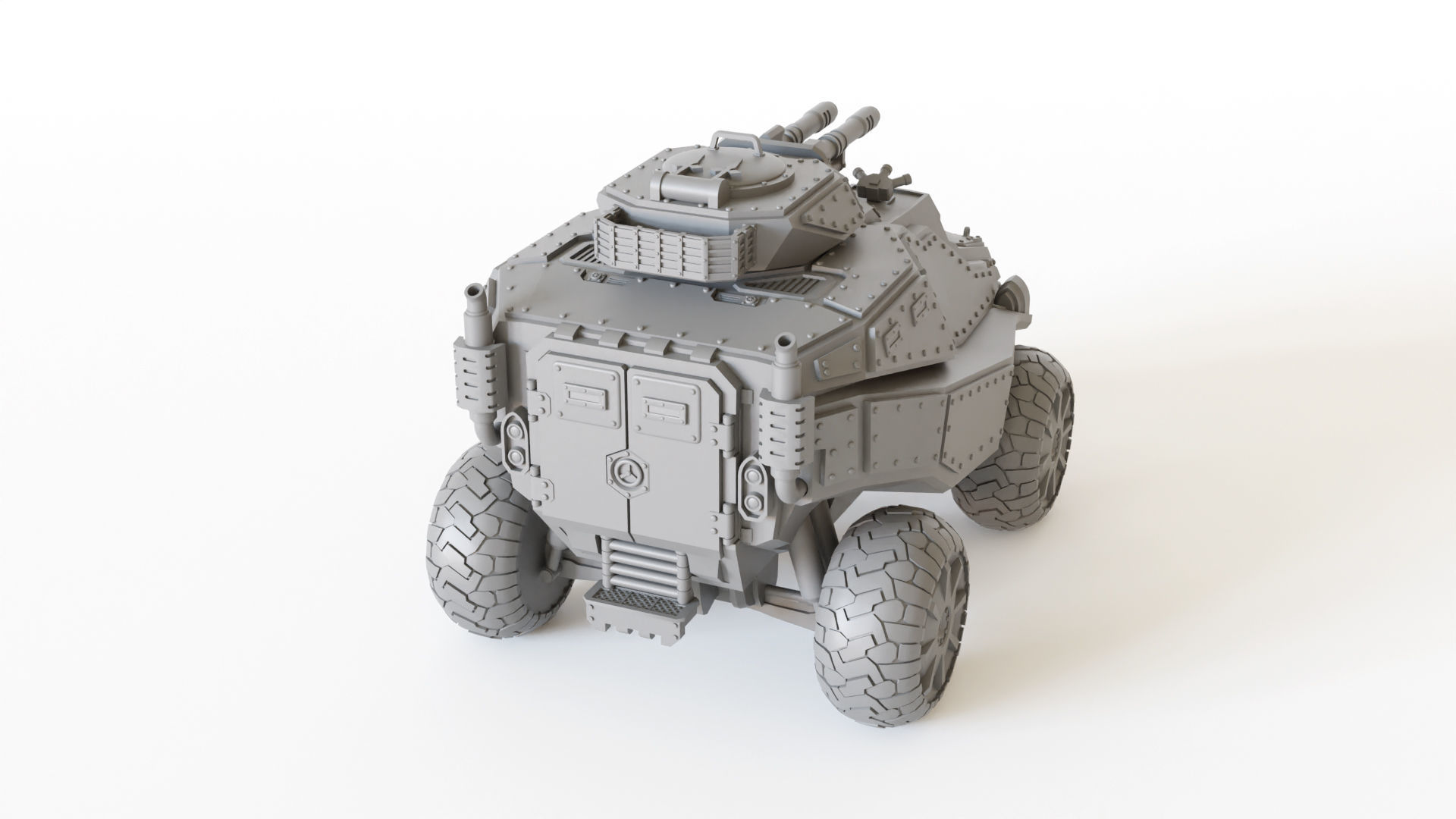 Sci fi Gothic Storm Vehicle 3D print model_13