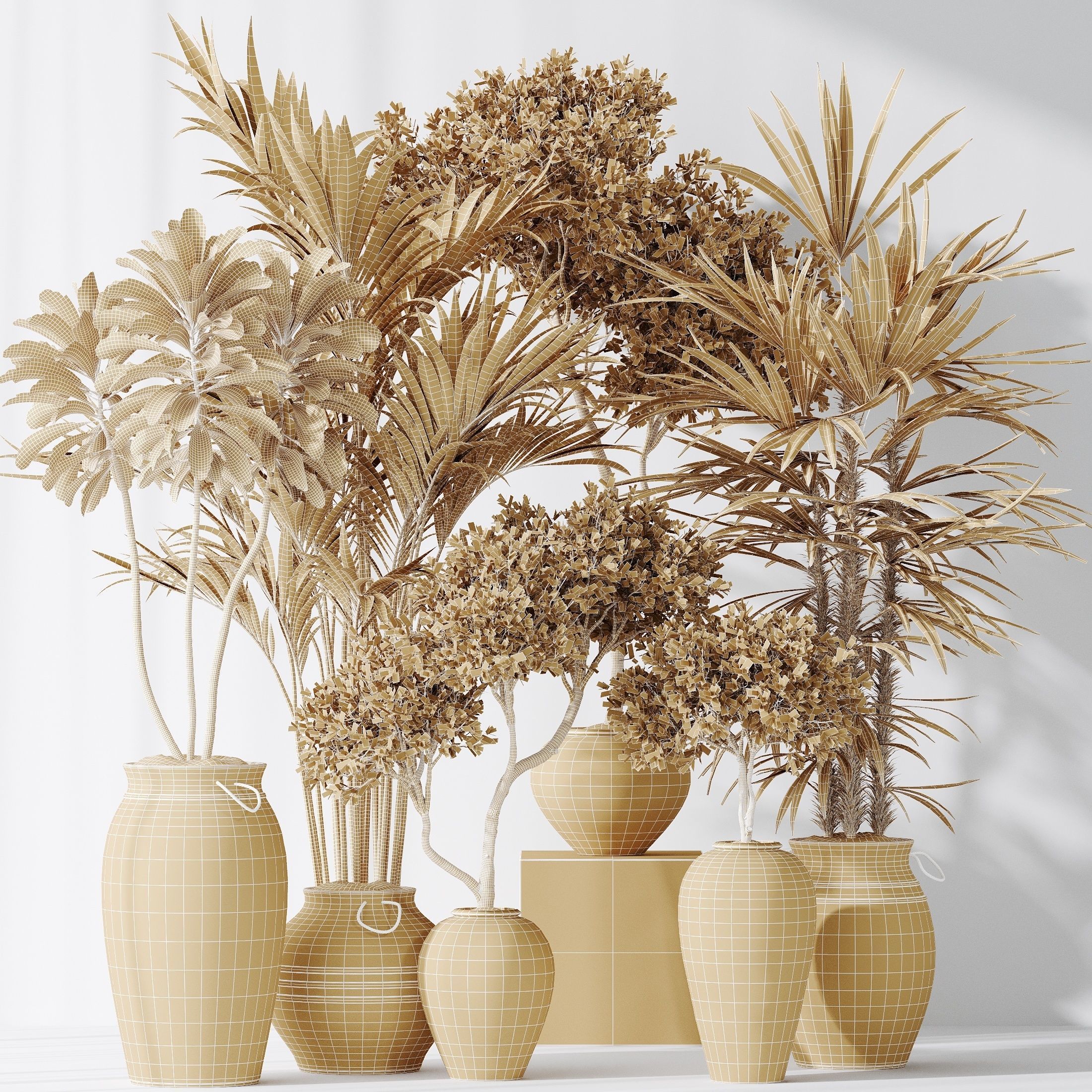 12 Different SETS of Plant Indoor SET VOL149 3D Model Collection_44